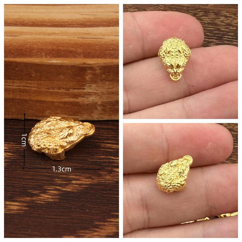 Gold Sand Alloy Ingot Basin Ornament for Wealth Attraction & Home Gifts