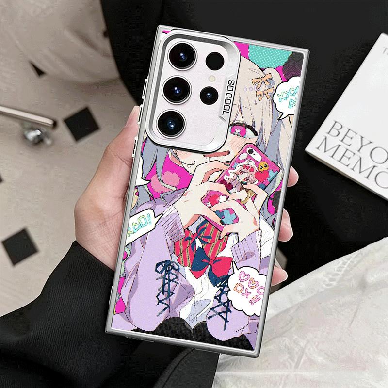 Anime Kwaii Girl Ins Style Soft Phone Case for Samsung Galaxy S24 S25 FE S26 Edge S23 Ultra S22 Plus S21 + Shockproof Cover Back