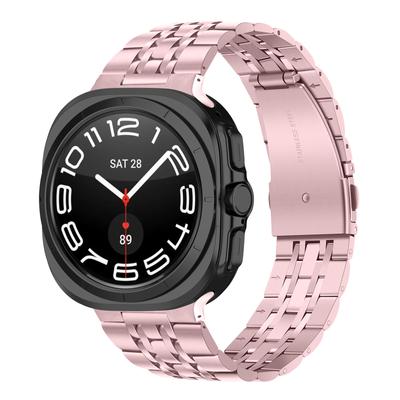 For Samsung Galaxy Watch Ultra 47mm Replacement Band 7-Bead Stainless Steel Smart Watch Strap