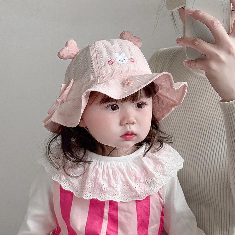 

Милая Мультяшная Детская Панама Летняя Сетчатая Дышащая Шляпа от Солнца Рыбацкая Кепка для Малыша Мальчика Девочки Милая Шляпа с Оборками Принцессы от Солнца розовый