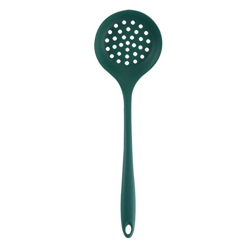 High-Temp Resistant Silicone Kitchen Utensil Set: Spatula, Ladle, Slotted Spatula, Slotted Spoon, and Rice Spoon (5-Piece Non-Stick Set)