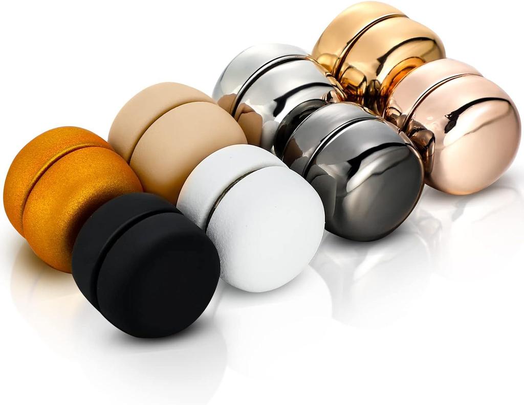 8pcs Hijab Magnetic Pins, Classic Round Shiny Matte Stable Scarf Clips, Colorful Multi-Use Pins For Women Clothing Scarves, Small Scarf Clips