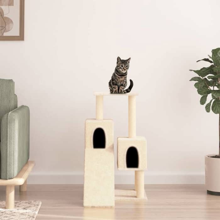 VidaXL Cat Tree with Sisal Scratching Posts Cream 82 Cm 171777