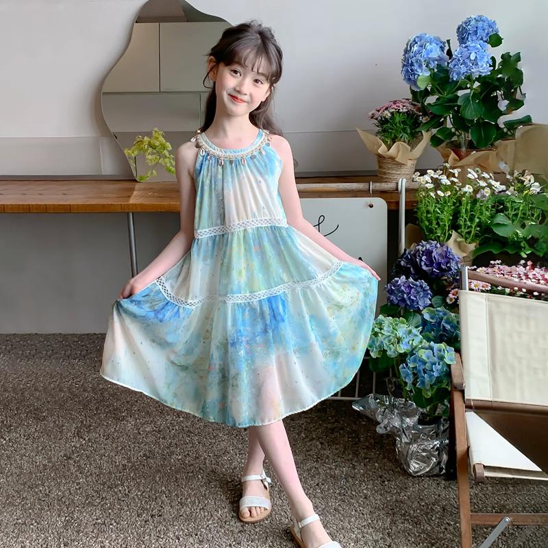 Girls' Bohemian Floral Sundress