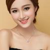Korean Exquisite Heart-Shaped Hollow Necklace with Rotating Bead Pendant