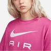 Nike Letter Logo Printed Round Neck Casual Short Sleeve Drop Shoulder T-Shirt Women T-Shirts Pink DX7918-675