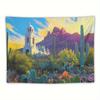 1pc Southwest Cactus Sunset Tapestry Wall Hanging Bohemian Wall Tapestries Aesthetic Wall Decor Boho Home Decoration for Bedro