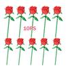 ##Bouquet de Fleurs Roses Romantique Brique de Construction Modèle Éternel Assemblage Plante en Plastique Décoration de Maison Fête des Mères Anniversaire R Cadeau
