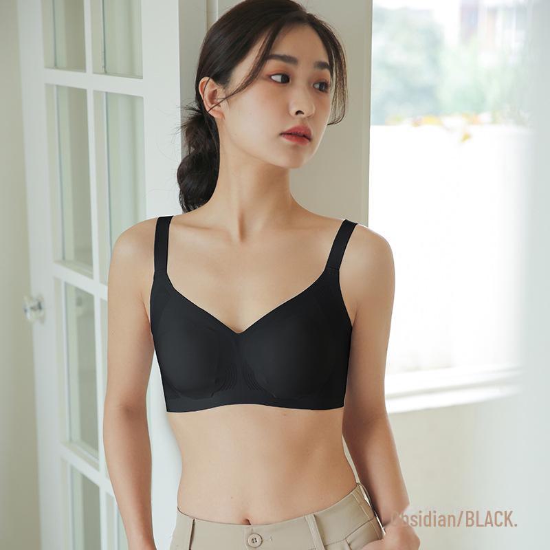 "Seamless Summer Thin Women's Push-Up Bra with Rabbit Ears for Support and Anti-Sagging"