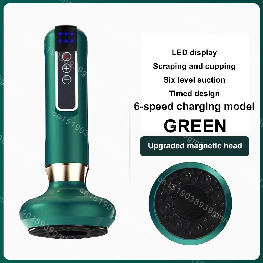 Elektrisk Vakuum Koppemassasje Gua Sha Terapi Apparat Helse Skraping Anti Cellulitt Apparat Meridian Terapi Fettforbrenning