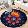 1pc Cosmic Lotus Mandala Carpet for Office Non-Slip, Round Carpet, Soft & Comfortable, Carpet for Office, Lightweight Round Floor Mat