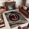 Ac Milan Customize Your Name Carpet Suitable for Foyer Bedrooms Playrooms Outdoor Anti-slip Rug Decorate Offices Perfect Birthday/Christmas Gift Idea