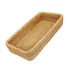 Rattan Tray Tabletop Organization Hand Woven Snack Storage Basket Multifunctional Serving Tray