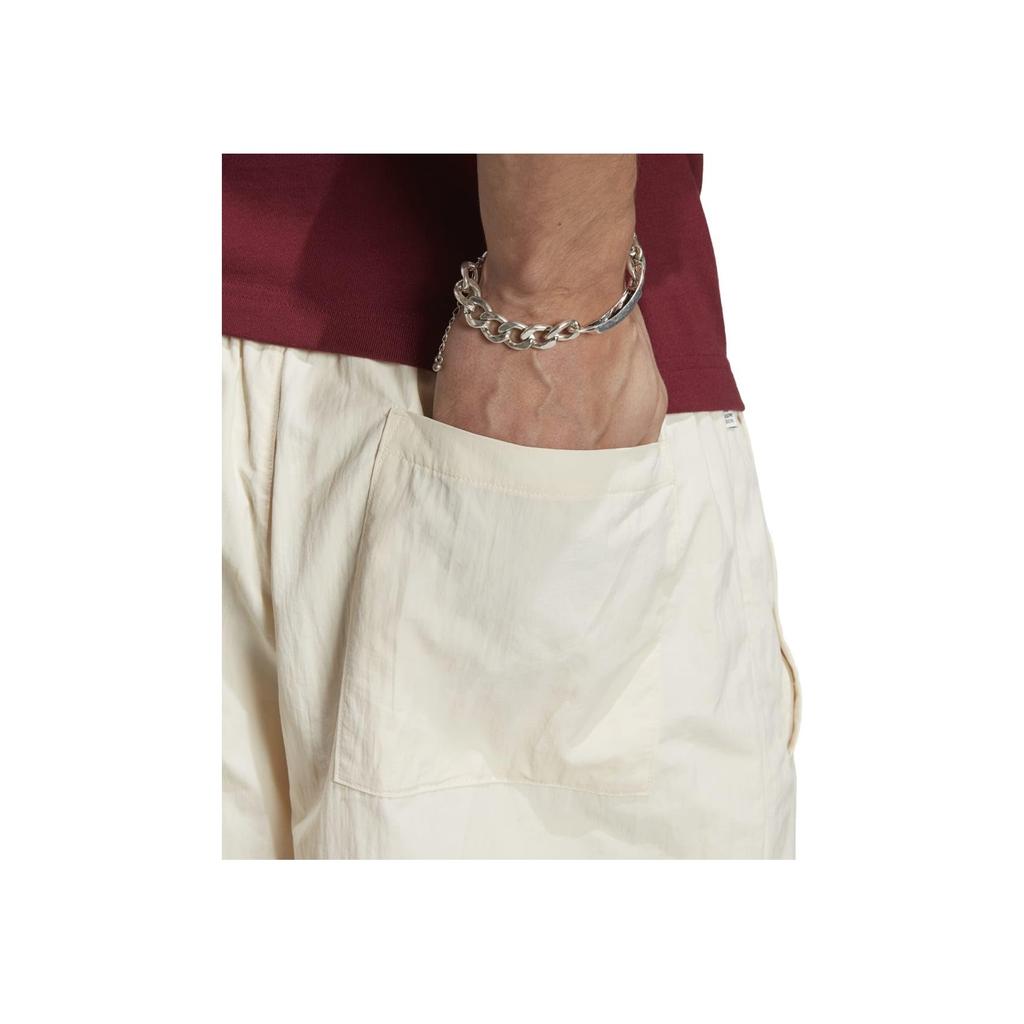 Adidas Plain Elastic Waist Straight Shorts Men Bottoms Beige IC8411