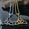 Hell Detective Hollow Triangle Titanium Stainless Steel Pendant Necklace for Men