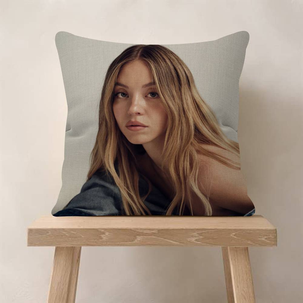 Actor Sydney Sweeney  Cushion Cover Inches Farmhouse Decor Home Throw Pillow Covers for Couch Decorations