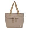 Portable Solid Color Canvas Tote Bag Japanese Style Multi Pocket Simple Handbag Large Capacity Shoulder Bag Ladies