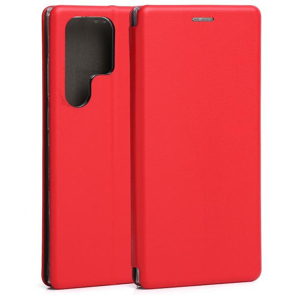 Etui Beline Book Magnetic Do Galaxy S23 Ultra Czerwone