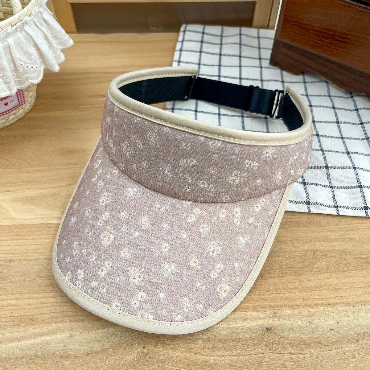 Girls  Summer Floral Sun Visor Hat: Lightweight Baby Sun Protection for Outdoor Travel
