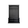 Meuble D’entrée - MUVOE - Kit Vestiaire - 3 Crochets - Rangement Ouvert - Noir - H190/B120/T40 Cm