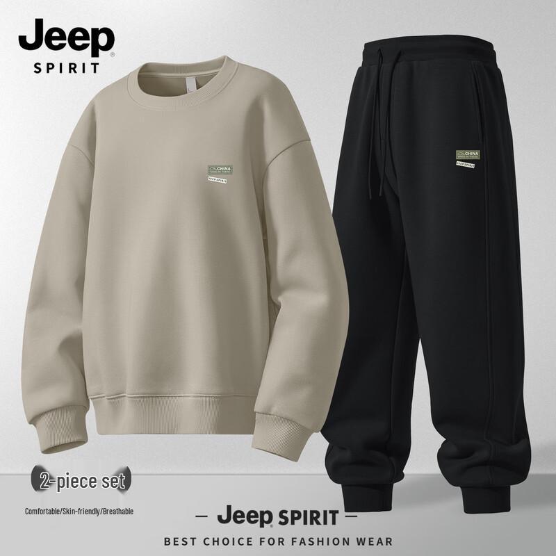 JEEP SPIRIT Men's 2025 Casual Sweatshirt & Pants Set