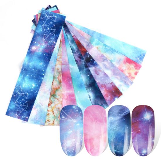 DIY Star Night Sky selbstklebende Nail Art Aufkleber Transferpapier Aufkleber Maniküre Dekor