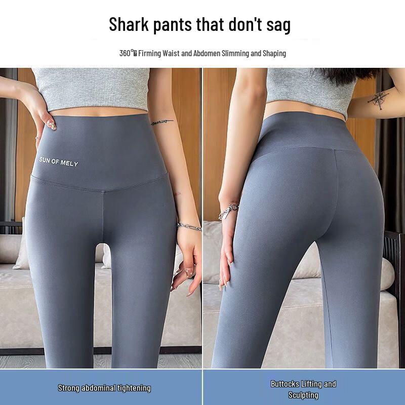 Langsha Women's Summer High-Waist Capri Shark Pants