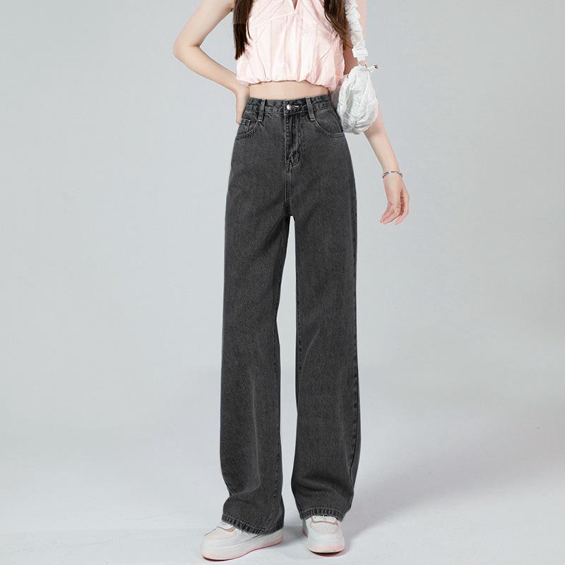 Petite High Waist Wide Leg Jeans - Slimming, Versatile, Floor-Length Korean Style for Women Plus Size