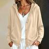Women's Casual Long Sleeve Button Down Hoodie Jacket