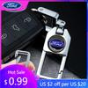 Car Sticker Car Sticker 2025 Hot Creative Metal Car Keyring Men's Key Chain Holder For Ford 2 3 Mondeo Mk3 F150 Ranger Fusion Mu
