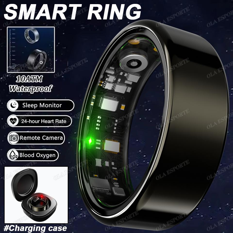New Smart Ring Health Monitoring Heart Rate Blood Oxygen Sleep Monitor IP68 Waterproof Step Count Ring Sports Tracking Smartring