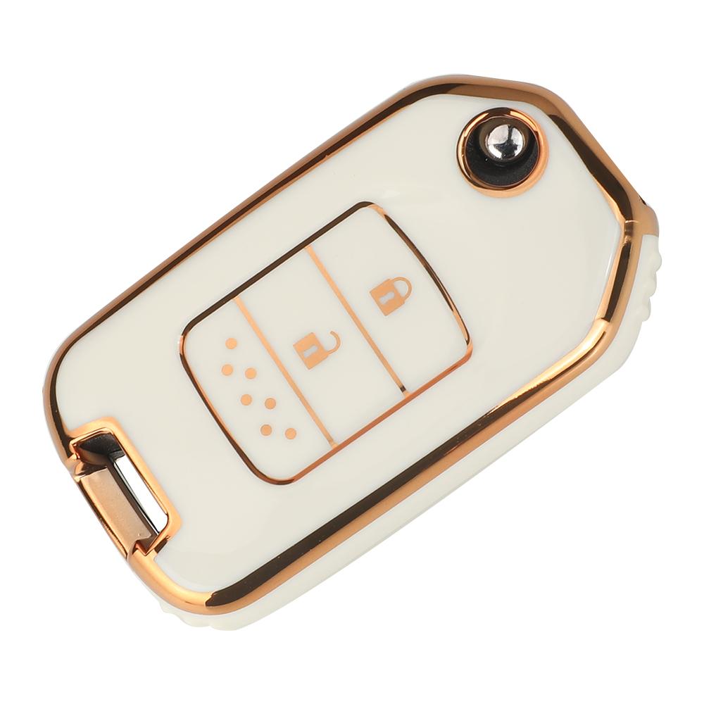 Jingyuqin 2/3 Buttons Soft TPU Car Key Case For Honda Accord Civic City CRV Jazz Crider Odyssey XR-V Vezel HR-V FRV Replace