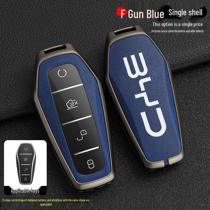 BYD Han Key Case for Qin Pro, Song Max, New Energy, Tang, Song Plus - Metal Shell Car Bag Buckle.
