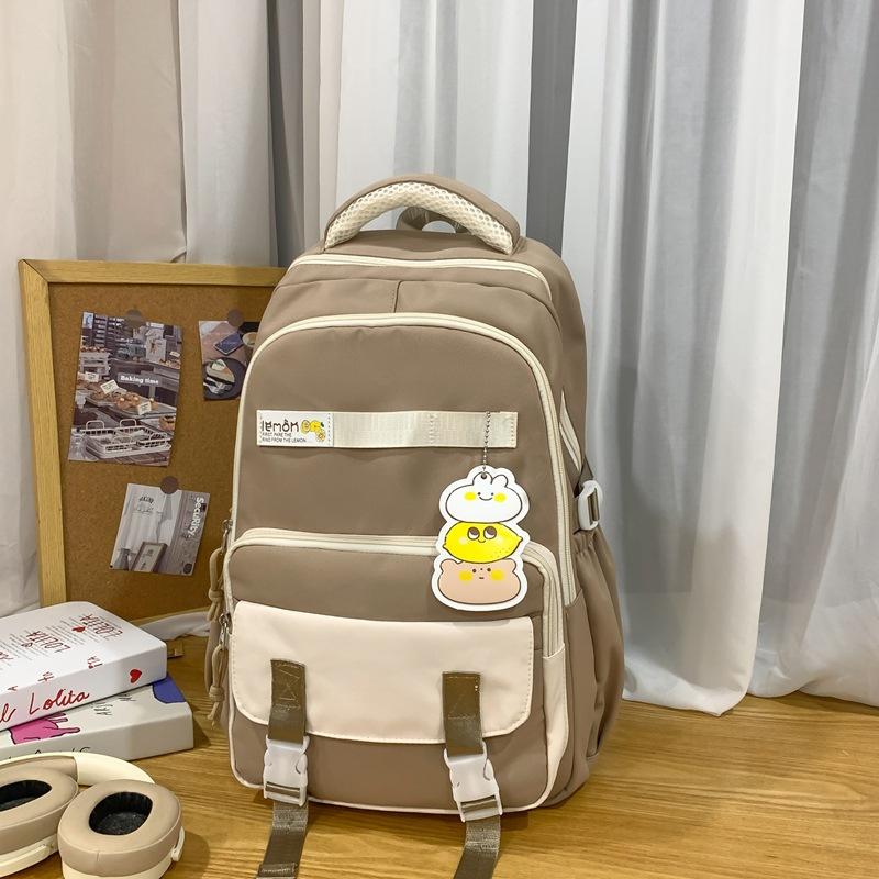 High-value Schoolbag for Women's Campus Style, Light, Large-capacity Backpack, Junior High School Students, High School Students, Casual Backpack Tide