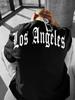 2026 Los Angeles Back Print T-Shirt Men Gothic Streetwear Crew Neck Short Sleeve Polyester Tops