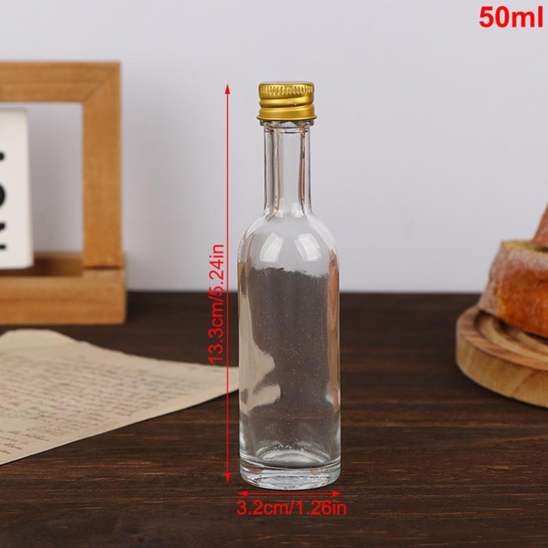 

1Pc 50/100/150Ml Transparent Empty Whisky Glass Liquor Bottle For Alcohol Wedding Gifts Wine Mini Container Storage Favour 50ml