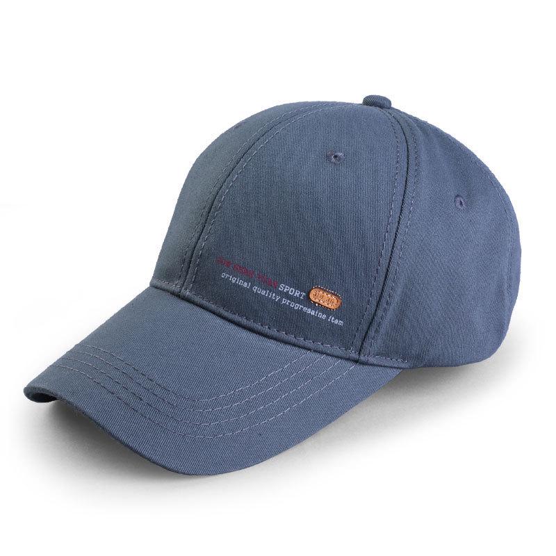 

Korean Style Black Extended Brim Baseball Cap with Sun Protection Visor - Unisex Extra Large Duckbill Golf Hat Small (56-59) синій