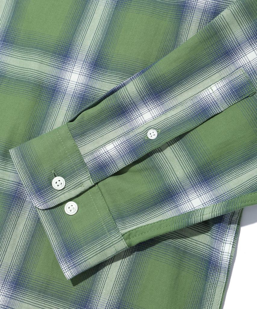 SOUNDSLIFE Ombre Check Shirt Green