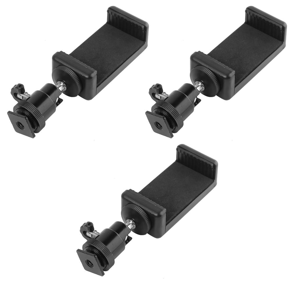 1-10Pcs Ball Head Hot Shoe Adapter Tripod Hot Shoe Pan Tilt Ball Head Mount Mobile Phone Clip 1/4 Screw for Camera Accessories