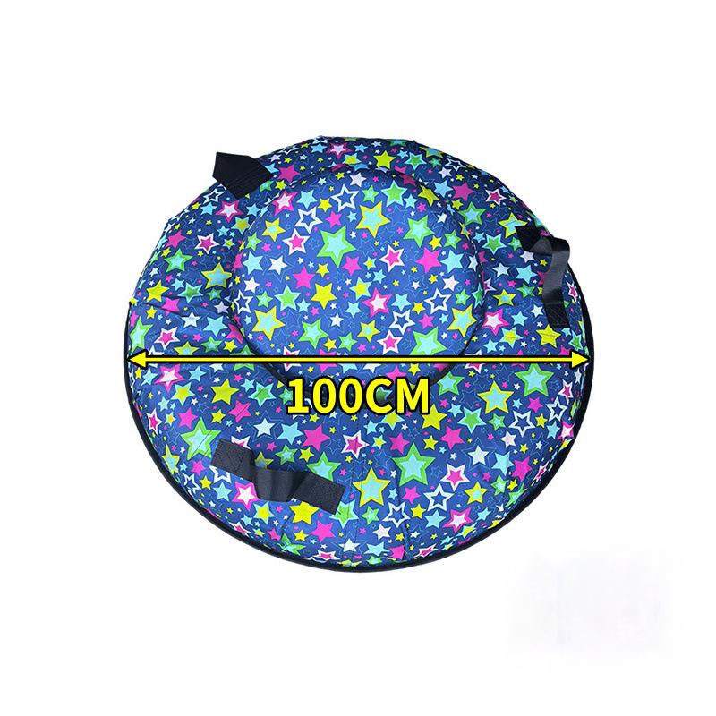 PP Inflatable Double Snow Tube - Wear-Resistant Rainbow Slide for Outdoor Parent-Child Fun