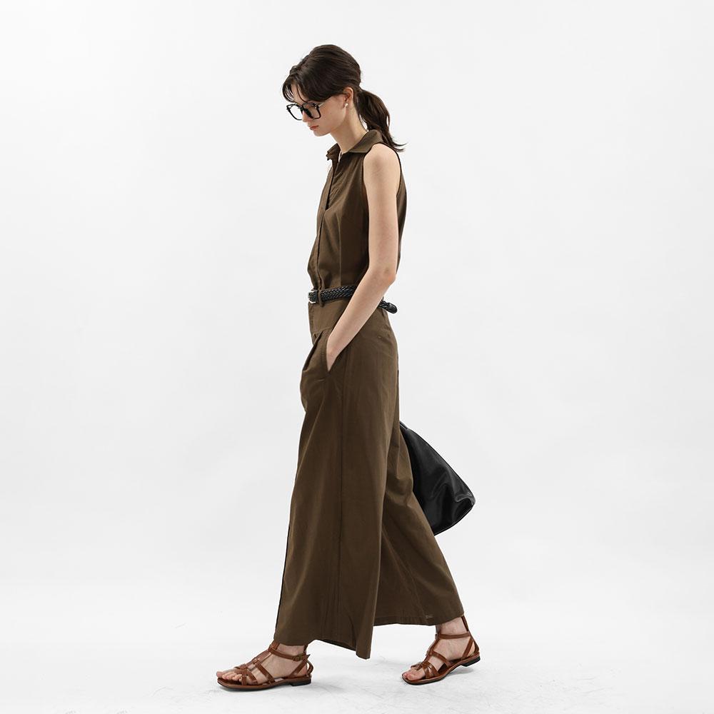 WEDNESDAY DELIGHT Wd_Wide Straight Pants_Brown