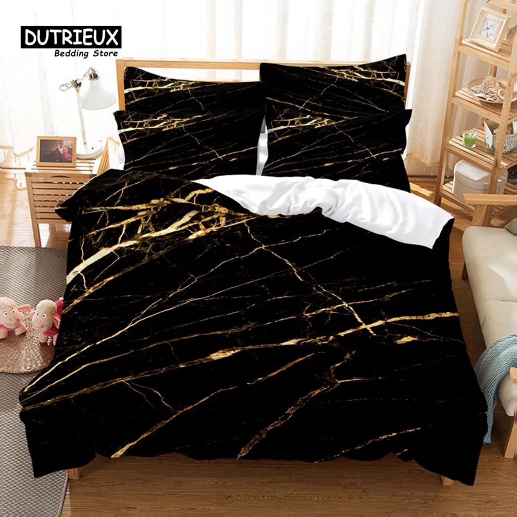 

Комплект пододеяльников из цветного мрамора, модный комплект постельного белья, мягкий, удобный, дышащий, для декора спальни и гостевой комнаты EU single(135x200cm)