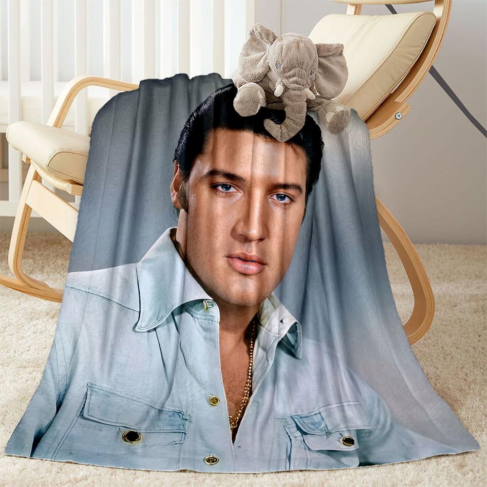 Elvis Presley's Iconic Style Blanket Soft Warm Cozy Suitable for Office Chair Bed Office All-Season Use Modern Style