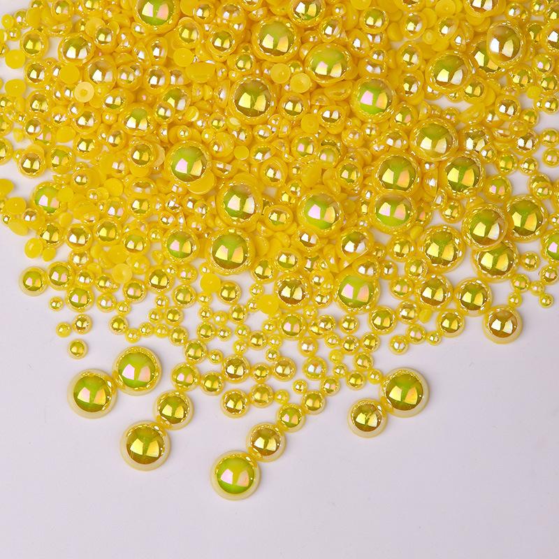 3-10Mm Perle Semi-Rotunde Mixte 5400 Buc Pungă Abs Evidențiere Perlă Plată Bricolaj Accesorii Îmbrăcăminte