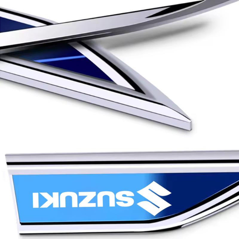 2 szt. Naklejki Emblematy Odznaki Noże na Błotnik Samochodowy do Suzuki Samurai S-Cross SX4 Swift XL-7 ALTO IGNIS Akcesoria Samochodowe