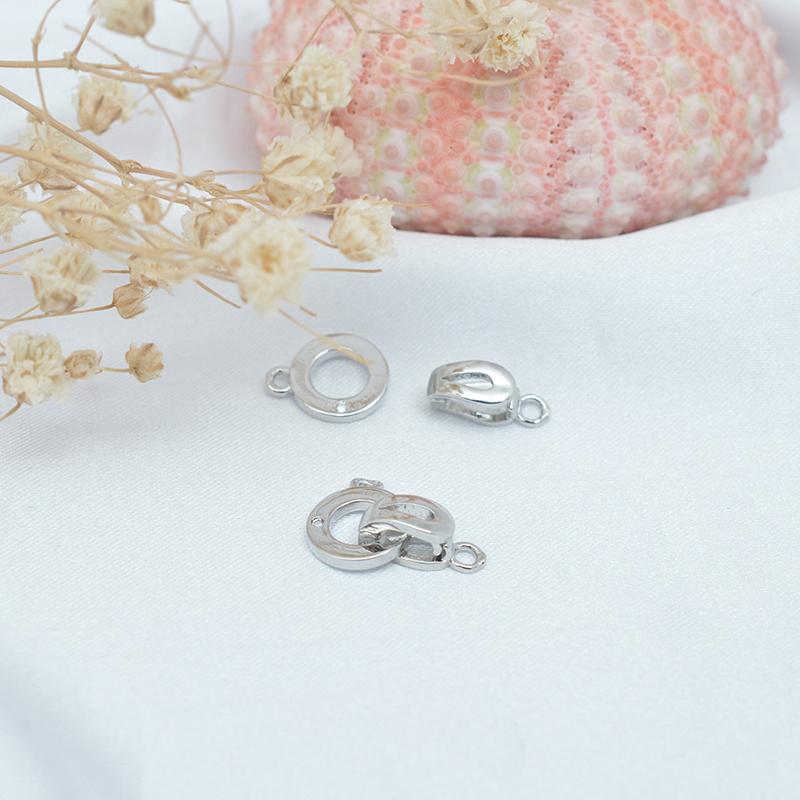 1 Piece Fastener Connector Clasps Locks 18K Gold Plated Brass Inlaid Zircon Pearl End Clasps For Jewelry Diy Bracelet Necklace