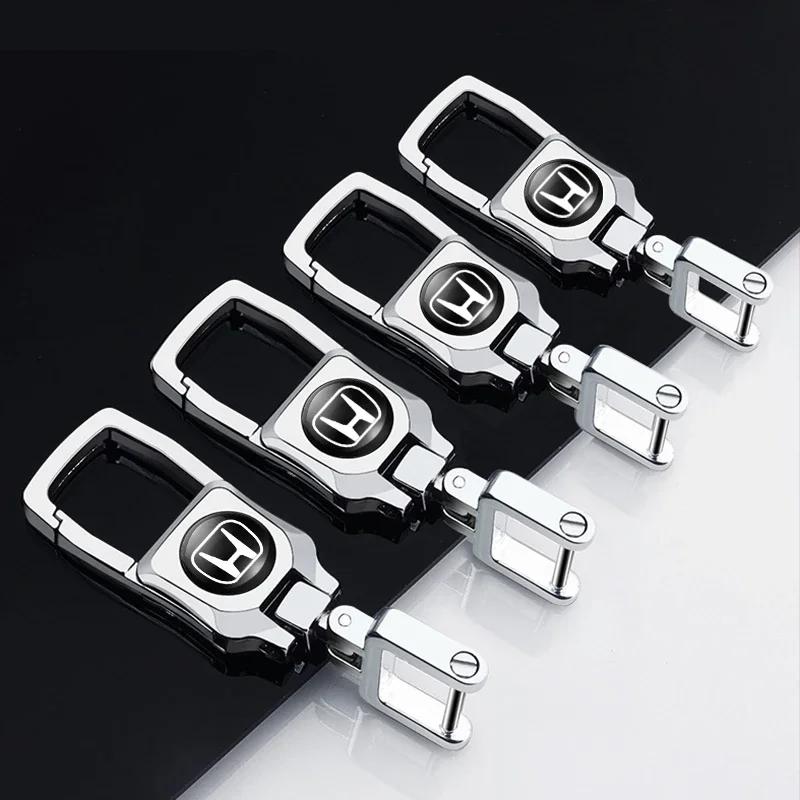 1pcs Metal Car Keychain Keyring Key Auto Accessories For Honda Civic Fit Jazz GK5 Accord Pilot CRV Odyssey Passport City HRV KU9