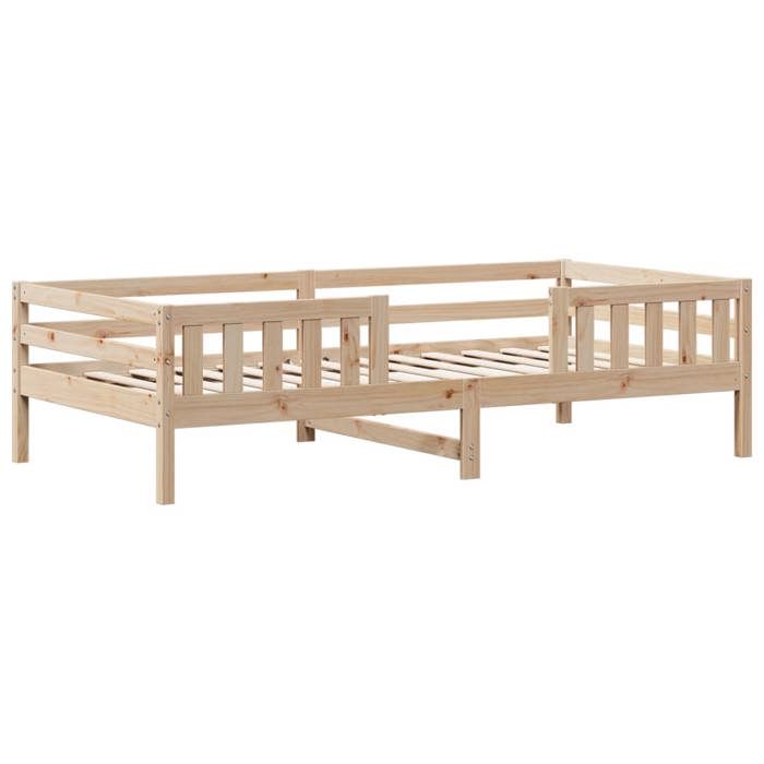 VidaXL Cadre de lit 100x200 cm bois de pin massif, meuble de chambre à coucher, sommier, lit en bois, lit, lit simple, cadre 846970