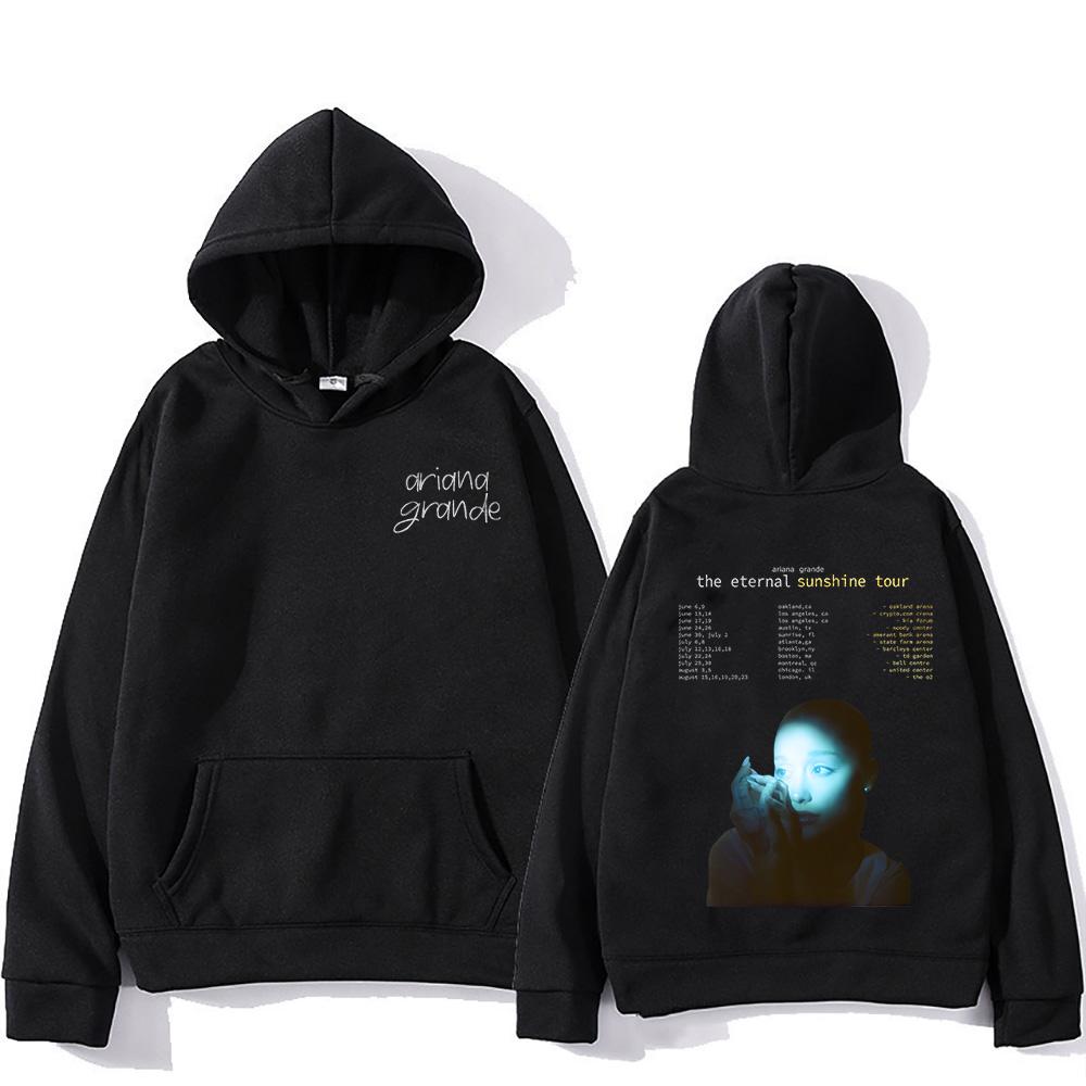 Ariana Grande Eternal Sunshine Tour Men Plus-size Hooded Sweatshirt Retro Fashion Casual Loose Street Autumn Winter Sweatshirt