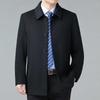 Middle-aged wool jacket men's autumn and winter business leadership cadre dad's jacket father's buttoned woolen jacket